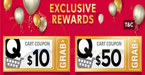 Featured image for (EXPIRED) Qoo10: Grab free $10 and $50 cart coupons from 30 Nov – 2 Dec 2018