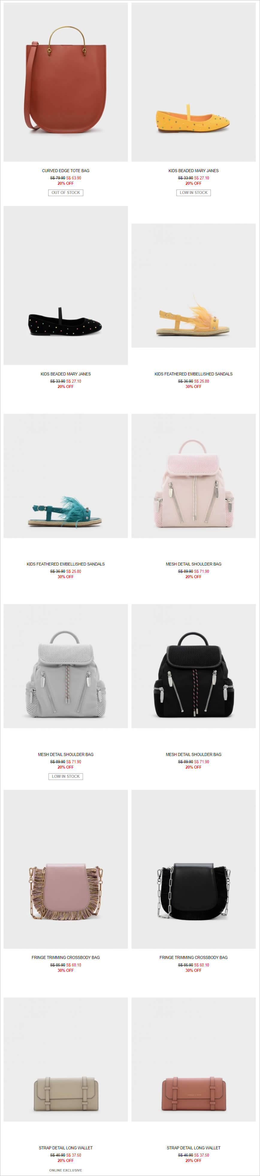 Charles & Keith: FLASH sale – Up to 50% OFF hundreds of styles! Ends 5 ...