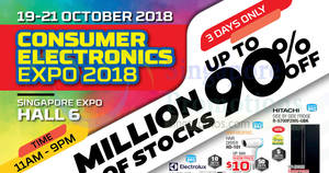 Featured image for (EXPIRED) Consumer Electronics Expo at Singapore Expo from 19 – 21 Oct 2018