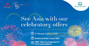 Featured image for Dream Cruises 25th Anniversary exclusive offers at Suntec roadshow from 4 – 7 Oct 2018
