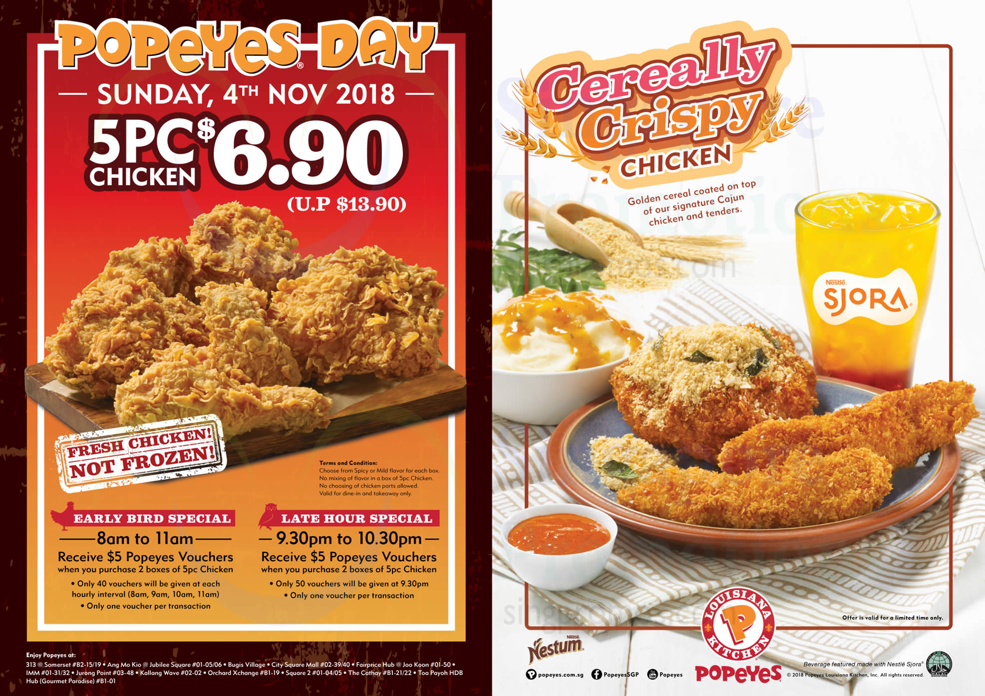 EXPIRED Popeyes Latest Dine In Takeaway Discount Coupon Deals Now   Popeyes 1 20 Oct 2018 