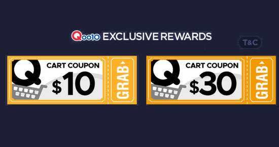 Qoo10: Grab free $10 and $30 cart coupons! From 1 – 2 Jun 2019 - 1