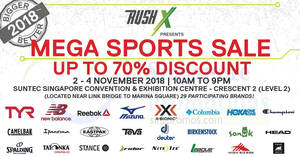 Featured image for (EXPIRED) Year-End Mega Sports Sale from 2 – 4 Nov 2018