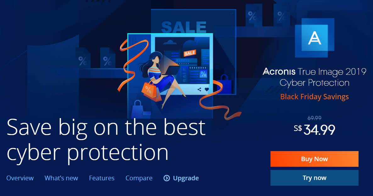 Featured image for Acronis: 30% to 50% OFF True Image 2019 Black Friday deal from 22 Nov 2018