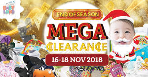 Featured image for (EXPIRED) Baby Land End of Season Mega Clearance Expo Sale from 16 – 18 November 2018