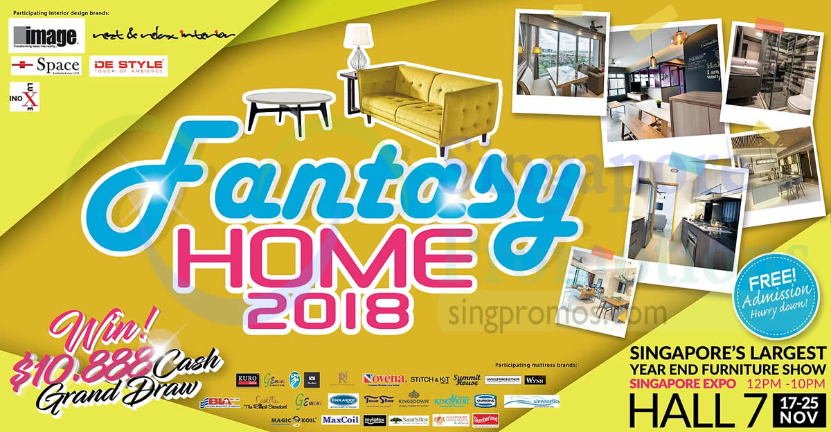 Featured image for Fantasy Home 2018 furnishing fair at Singapore Expo from 17 - 25 Nov 2018