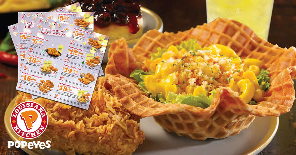 Featured image for Popeyes: New Mac N' Chickmas & latest dine-in/takeaway discount coupon deals valid till 7 January 2019