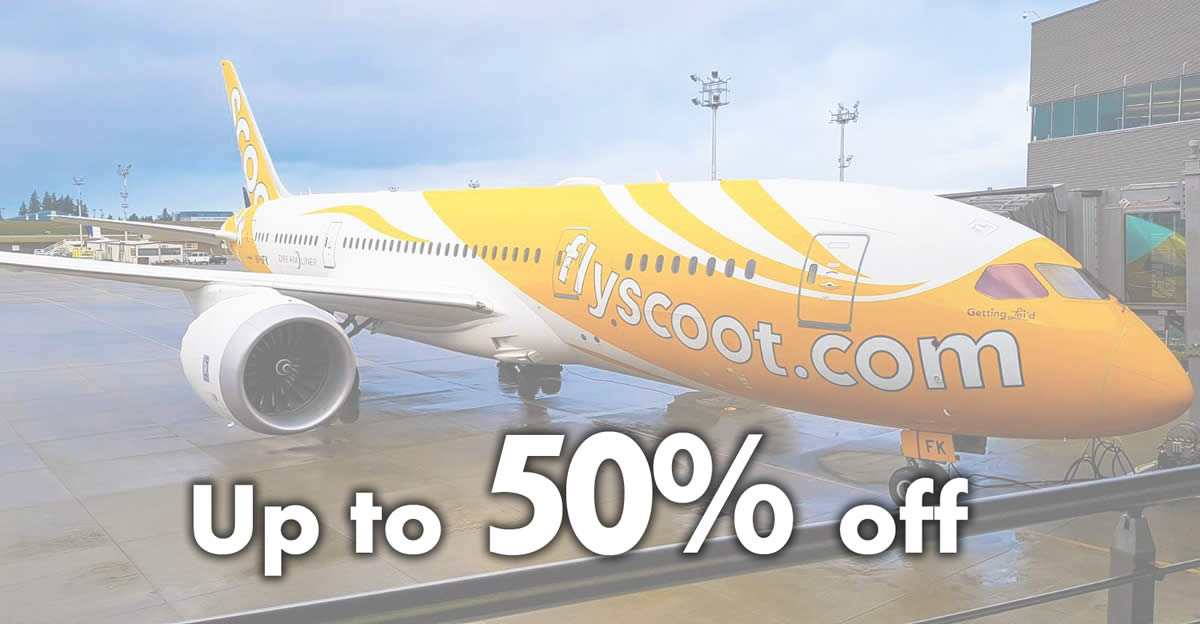 Featured image for Scoot to over 60 destinations at up to 50% off (fr $52 all-in!) promotion now on till 3 December 2018