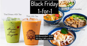 Featured image for Tuk Tuk Cha to offer 1-for-1 selected drinks and food on Black Friday, 23 Nov 2018
