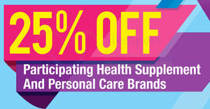 Featured image for (EXPIRED) Unity: Save 25% off on participating health supplement & personal care brands till 7 Nov 2018