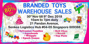 Featured image for (EXPIRED) Branded toys warehouse sale – Up to 80% OFF Sylvanian Families & more from 30 Nov – 9 Dec 2018
