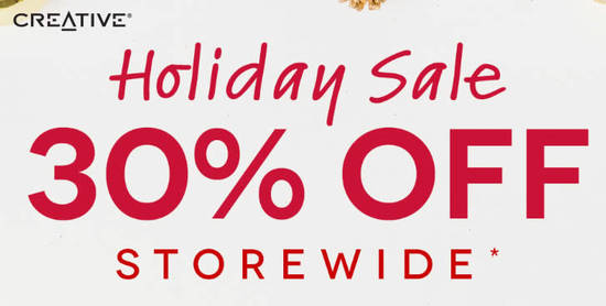 Featured image for Creative eStore offers 30% off storewide with this coupon code valid from 17 Dec 2018