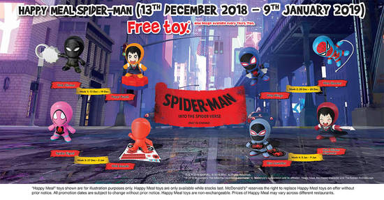 mcdonalds happy meal toys spider man 2018