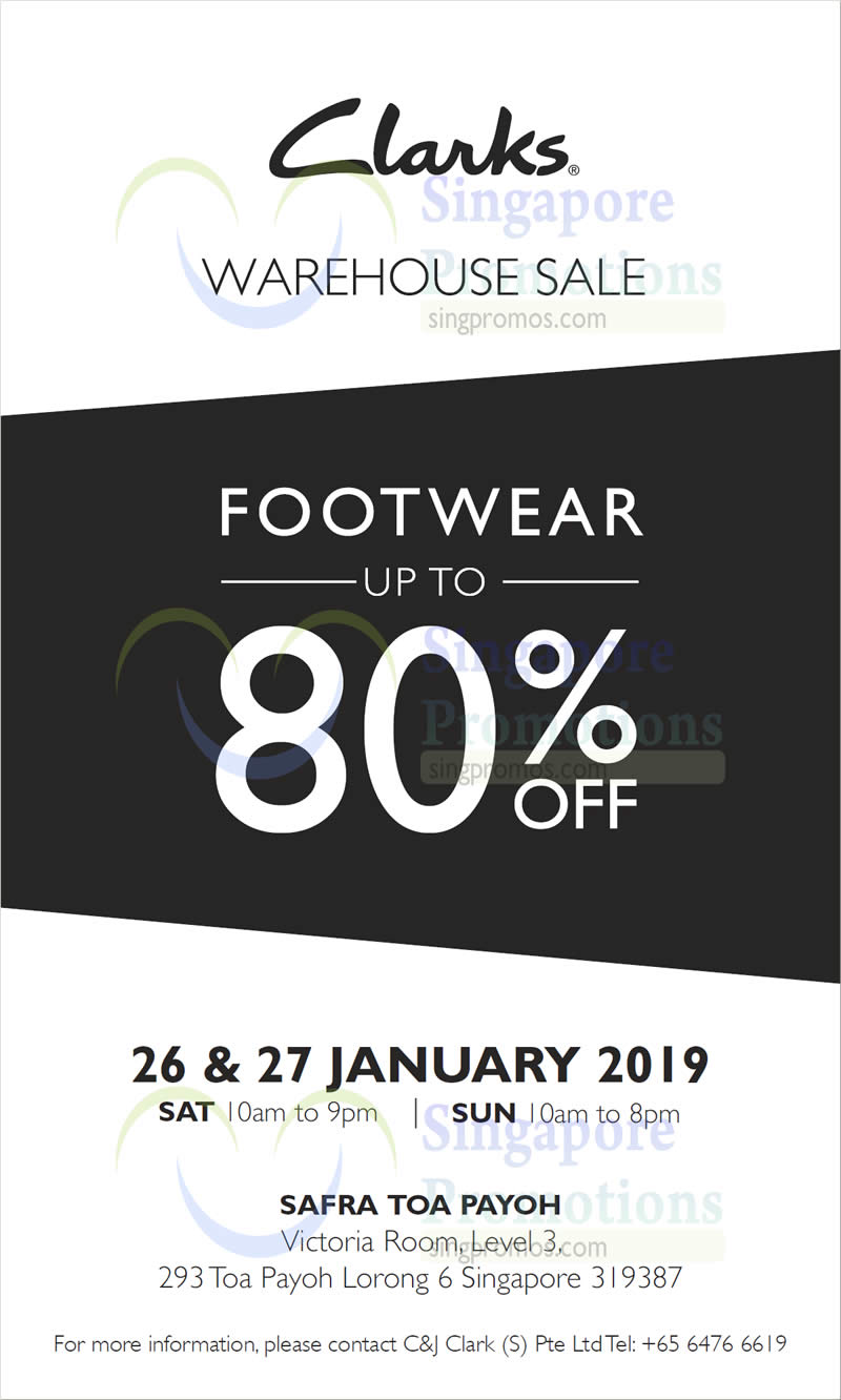 Clarks up to 80 OFF footwear warehouse sale from 26 27 Jan 2019