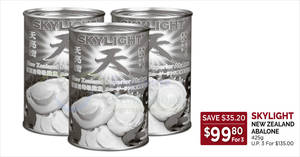 Featured image for (EXPIRED) Cold Storage: Skylight New Zealand Abalone, New Moon Australia Jumbo Abalone & other CNY offers valid till 3 Feb 2019