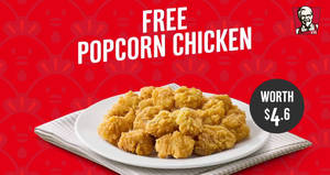 Featured image for (EXPIRED) KFC Delivery: Free Popcorn Chicken worth $4.60 when you place an advance order by 3 Feb 2019