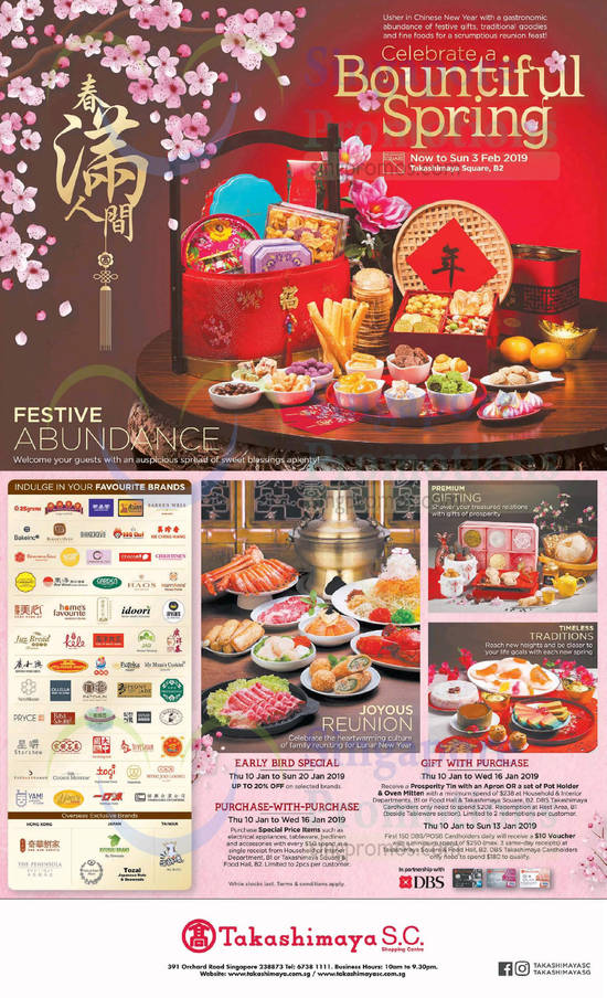 Takashimaya Chinese New Year Festive Celebration fair from 10 Jan 3