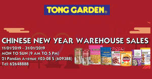 Featured image for Tong Garden Chinese New Year warehouse sale from 11 – 31 Jan 2019