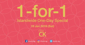 Featured image for (EXPIRED) myCK CNY Sale & Islandwide 1-FOR-1 One-Day Special on 19 Jan 2019
