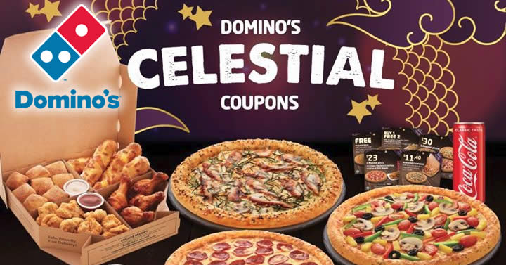 Domino’s Pizza latest discount coupon deals lets you save up to $75.40! Valid till 31 Mar 2019