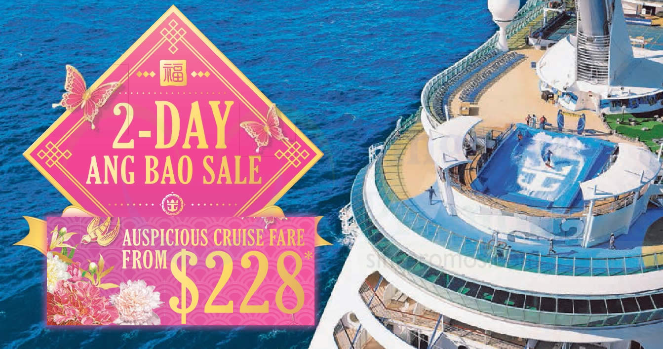 Royal Caribbean is offering cruises fr 228 for twodays only till 8