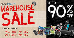 Featured image for Shopitree up to 90% off gaming warehouse sale – video games consoles, accessories, Steam wallet deals & more! From 6 – 10 Mar 2019