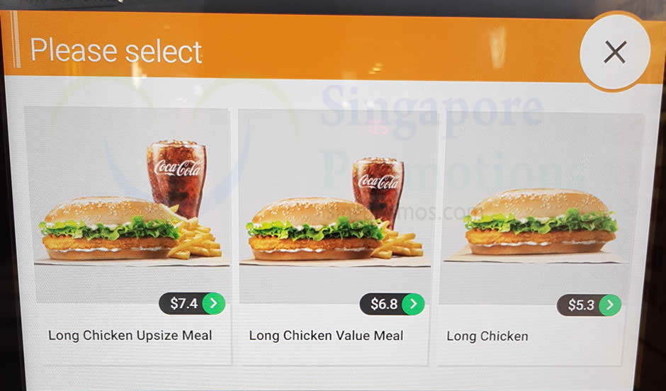 Burger King’s dine-in/takeaway menu prices as of 5 March 2019