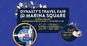 Featured image for (EXPIRED) Dynasty Travel Fair at Marina Square Linkbridge Atrium from 29 – 31 March 2019