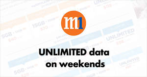 Featured image for M1: Free unlimited data all weekend long on no-contract SIM-only plans for a limited time from 19 March 2019