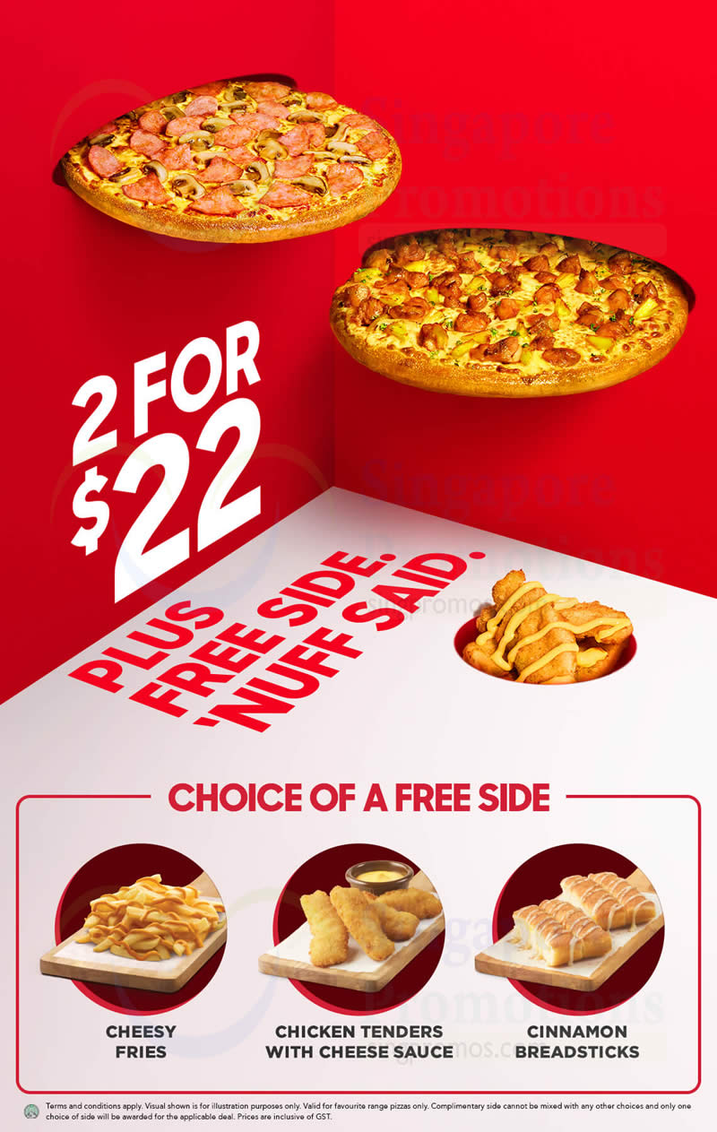 Pizza Hut S Latest Delivery Deal Offers Pizzas At 2 For 22 With A Free Side Valid From 14 March 2019