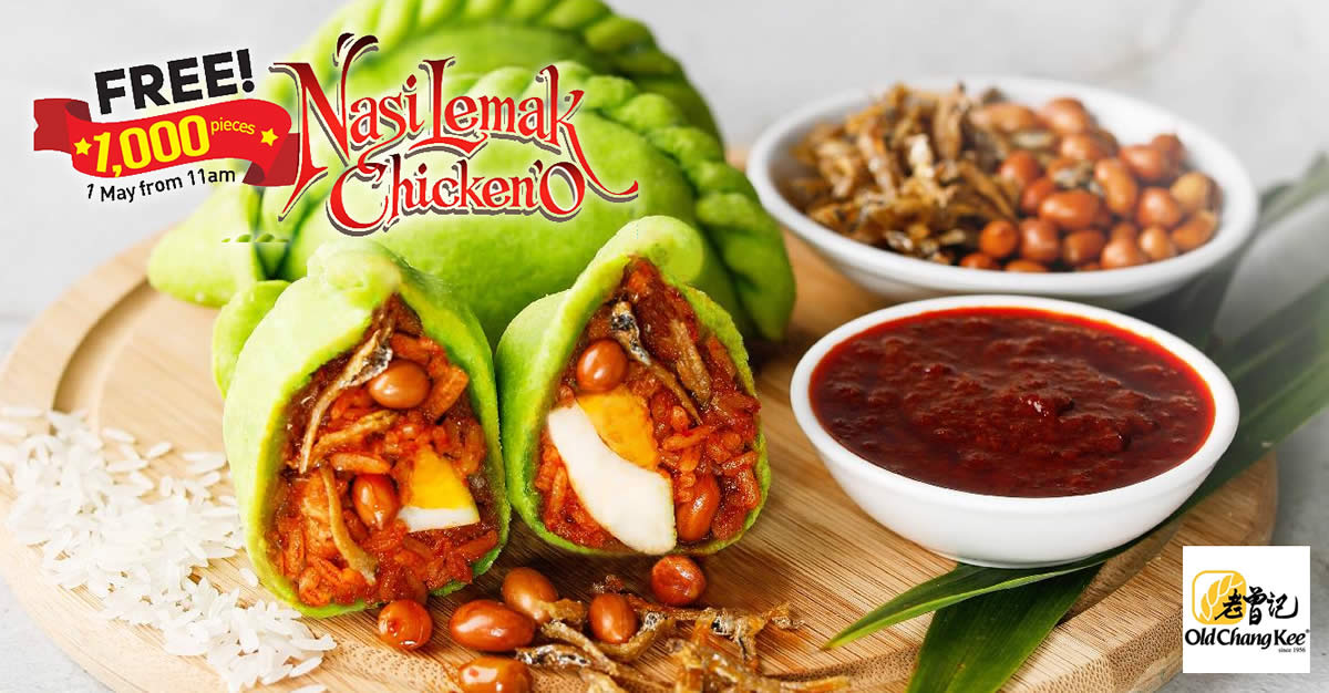 Featured image for Old Chang Kee is giving away free Nasi Lemak Chicken 'O at selected stores on 1 May 2019