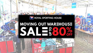 Featured image for (EXPIRED) Royal Sporting House: Moving out warehouse sale offers discounts of up to 80% off from 1 – 5 May 2019