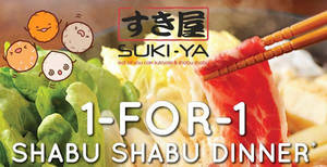 Featured image for (EXPIRED) SUKI-YA: 1-for-1 Shabu Shabu dinner at Kallang Wave Mall from 16 – 22 March 2020