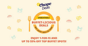 Featured image for (EXPIRED) Get 1-for-1s and up to 55% off Buffet Deals at over 60 Popular Restaurants with ChopeDeals!