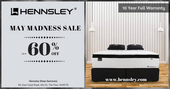 Hennsley May Madness Sale – Up to 60% Savings! (Mattress + Bedframe Packages) (1 – 31 May 2019) - 1