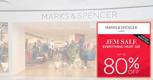 Featured image for (EXPIRED) Marks and Spencer at Jem is closing down; Save up to 80% off at their Everything Must Go sale