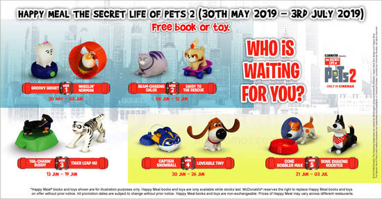 Details about   McDonalds The Secret Life Of Pets 2 Bone Shaking Rooster Dog 3" Happy Meal Toy