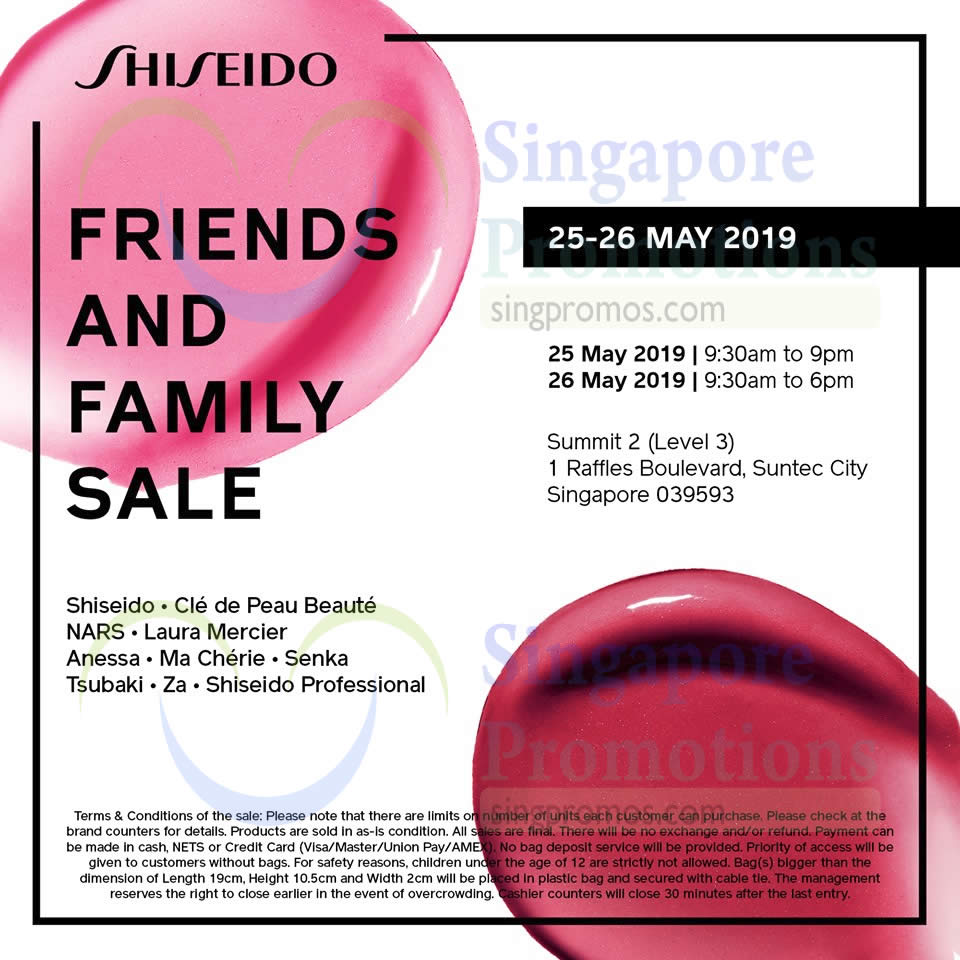 Shiseido (NARS, Tsubaki, Anessa, Senka, ZA & more) friends & family