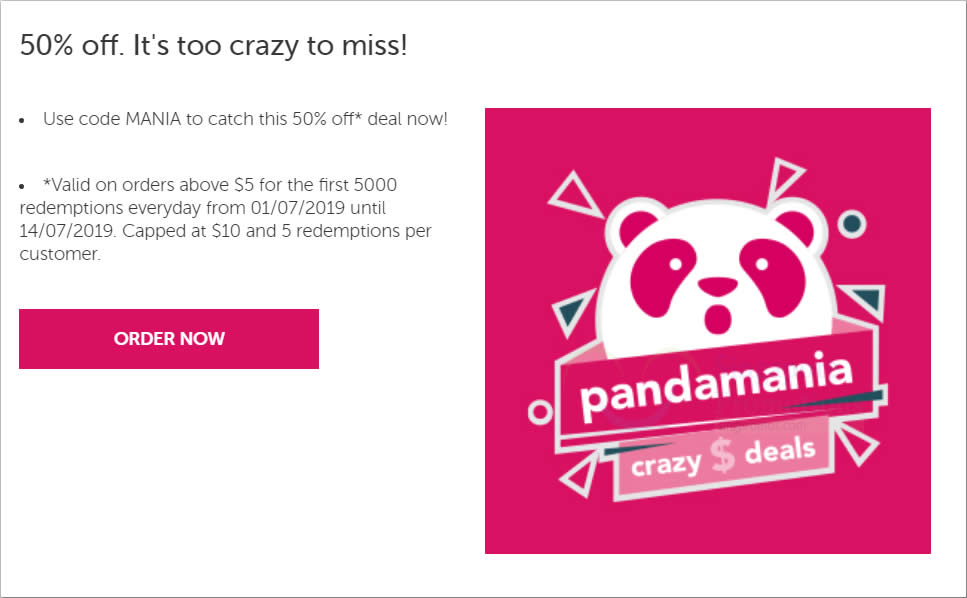 Foodpanda promo code march 2022