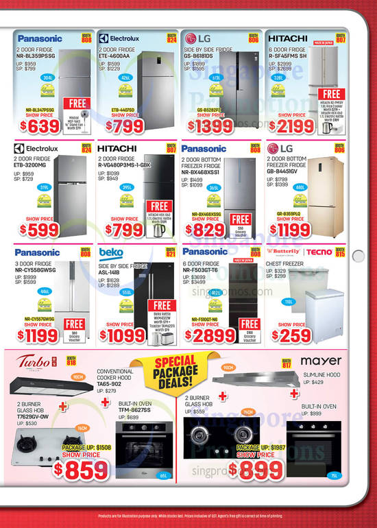 Fridges, Hoods, Panasonic, Beko, Hitachi