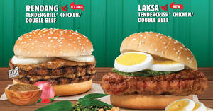 Featured image for BURGER KING® to launch new Laksa burgers along with the return of Rendang burgers from 16 July 2019