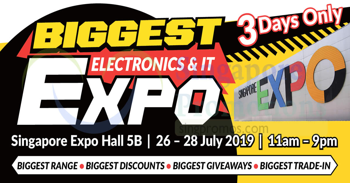 Featured image for Biggest Electronics & IT Expo at Singapore Expo (26 - 28 July 2019)