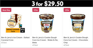 Featured image for (EXPIRED) Fairprice: Ben & Jerry’s ice cream pints including selected Core flavours are going at 3-for-$29.50 (U.P. $41.70) till 7 Aug 2019