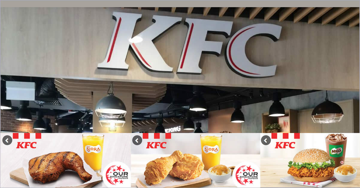 Featured image for Enjoy special deals at KFC with these NDP coupon deals valid till 30 Sept 2019