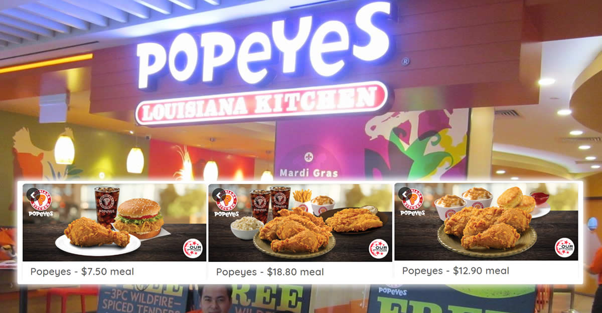 Featured image for Enjoy special deals at Popeyes with these NDP coupon deals valid till 31 Dec 2019