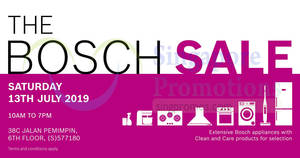 Featured image for (EXPIRED) The Bosch Sale is here! Happening on Saturday, 13 July 2019
