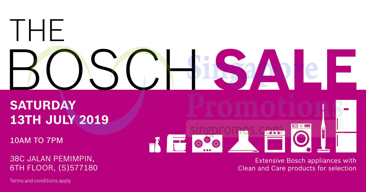 Featured image for The Bosch Sale is here! Happening on Saturday, 13 July 2019