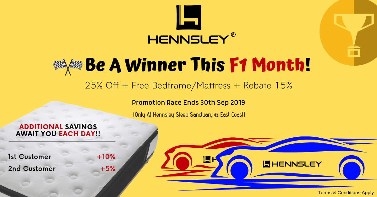 Featured image for Hennsley F1 SG Grand Prix 2019 Sale till 30 Sept 2019