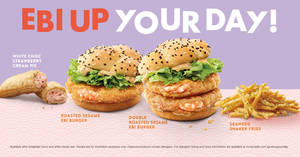 Featured image for McDonald’s launches new Roasted Sesame Ebi Burger, White Choc Strawberry Cream Pie & more from 29 August 2019