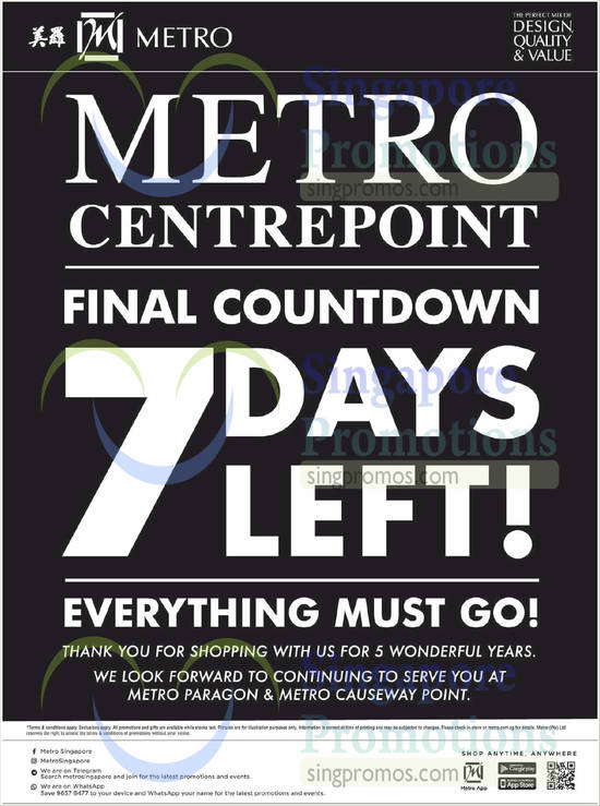 Metro Centrepoint Moving 30 Sep 2019